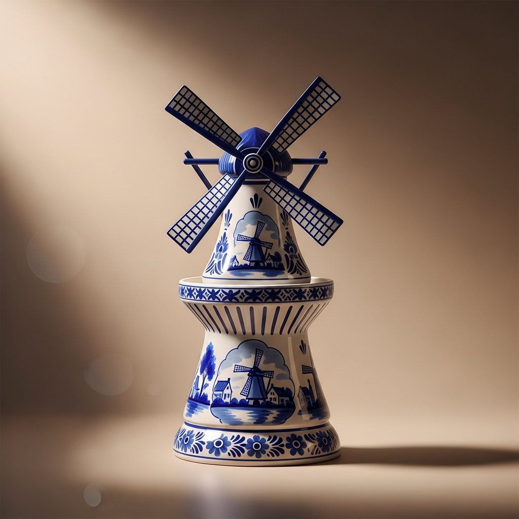 Delft Blue Windmill Figurine